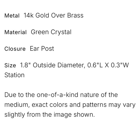 Kendra Scott Mikki Gold Pave Hoop Earrings in Green Crystal - Picture 3 of 4